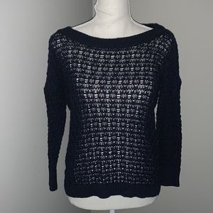 Navy Blue Loft 3/4 sleeve sweater